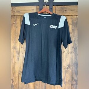 Nike Black ZAGS Short-Sleeve Athletic Tee with Gray Shoulder Panels